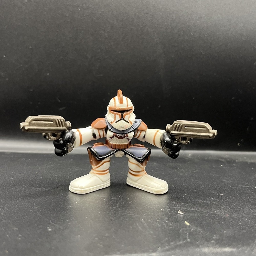Star Wars Galactic Heroes Storm Trooper Figure Orange Shoulder Hasbro 2006